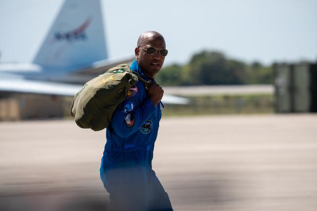 NASA image: Artemis II Crew Arrives at KSC Ahead of Launch
